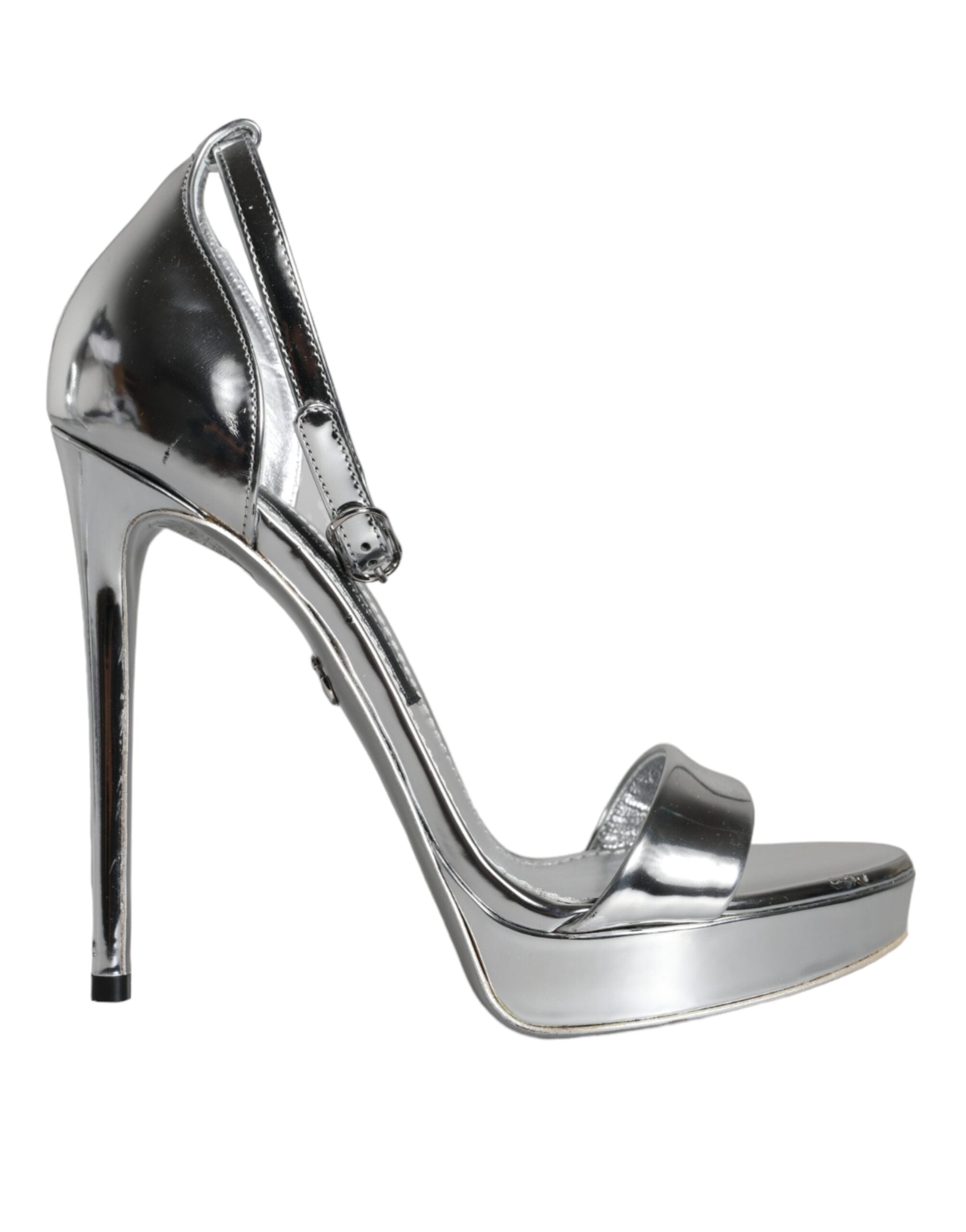 Dolce & Gabbana Silver KEIRA Heels Ankle Strap Sandals Shoes