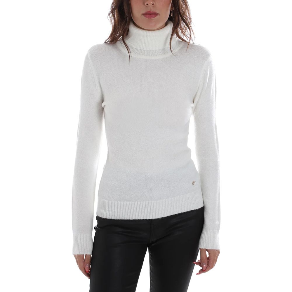 Yes Zee White Viscose Sweater