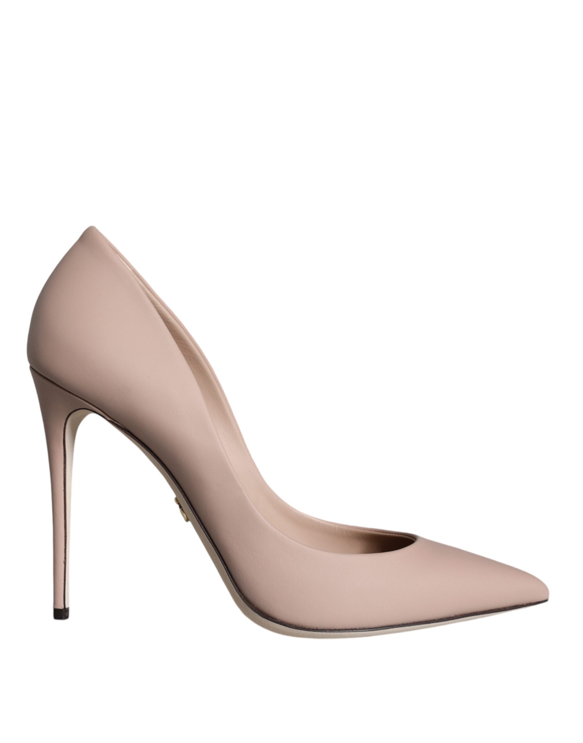 Dolce & Gabbana Beige Leather Stiletto Heels Pumps Shoes