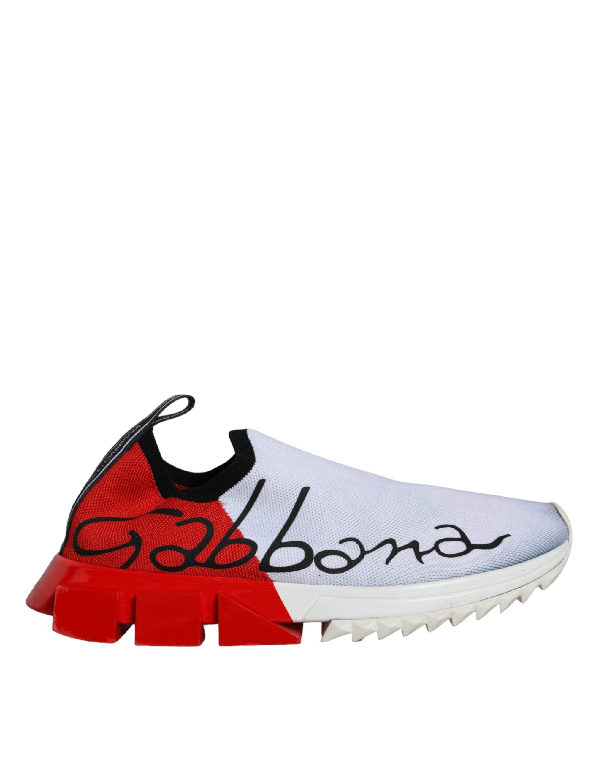 Dolce & Gabbana Red White Logo Sorrento Sneakers Shoes