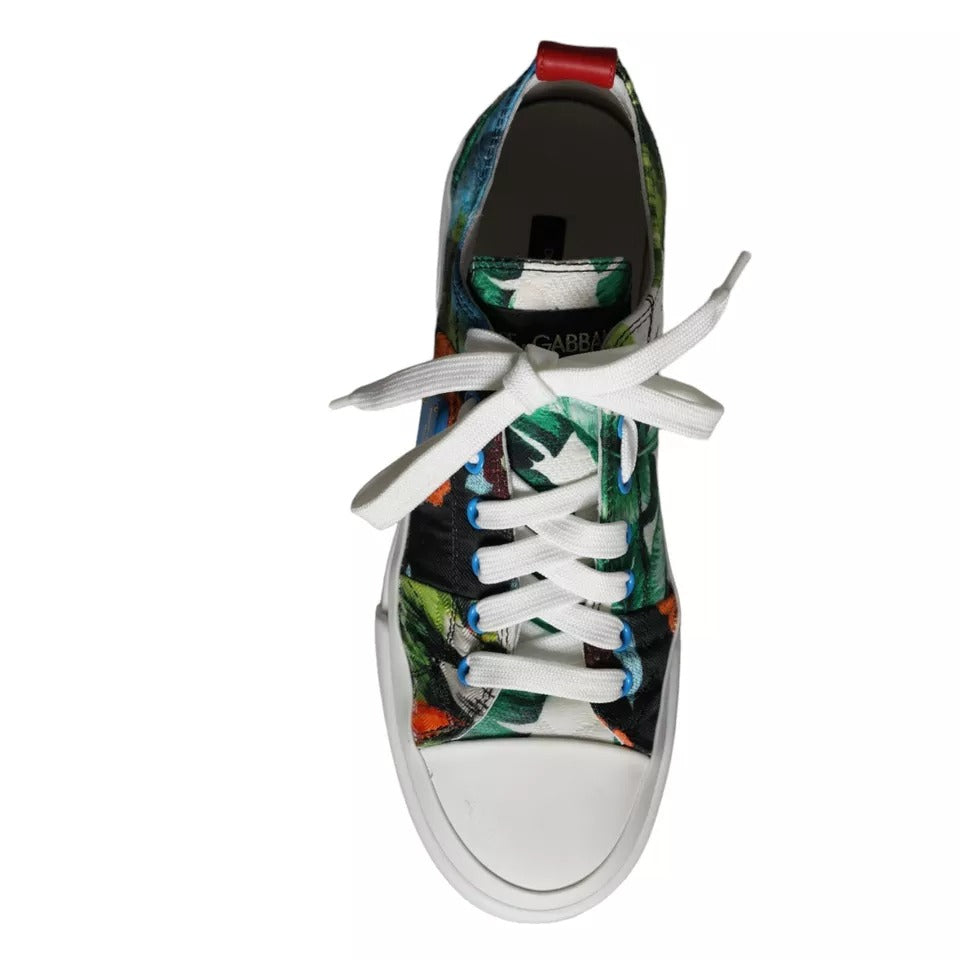 Dolce & Gabbana Multicolor Patchwork Low Top Sneakers Shoes