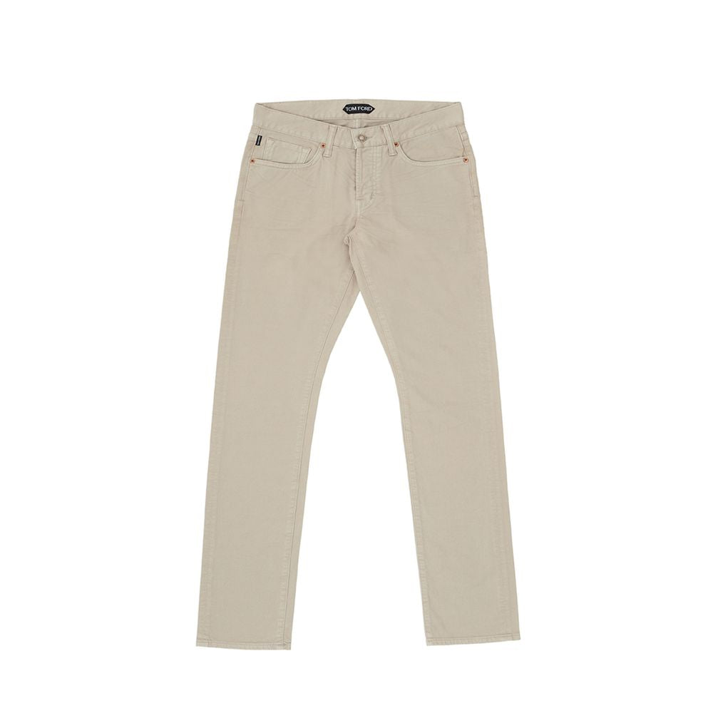 Tom Ford Beige Cotton Jeans & Pant