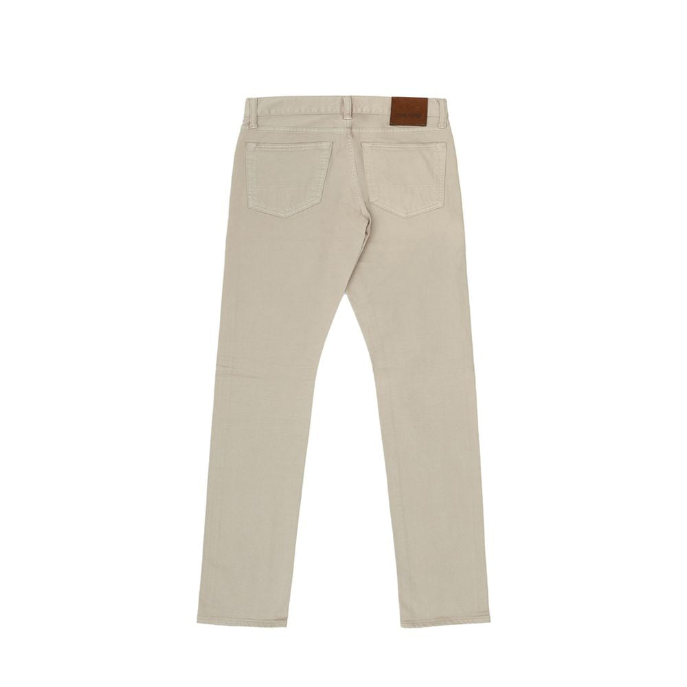 Tom Ford Beige Cotton Jeans & Pant