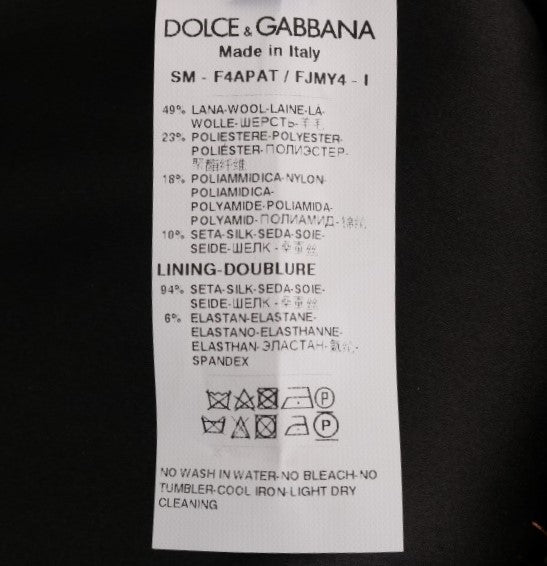 Dolce &amp; Gabbana Jupe crayon taille haute élégante à franges dorées