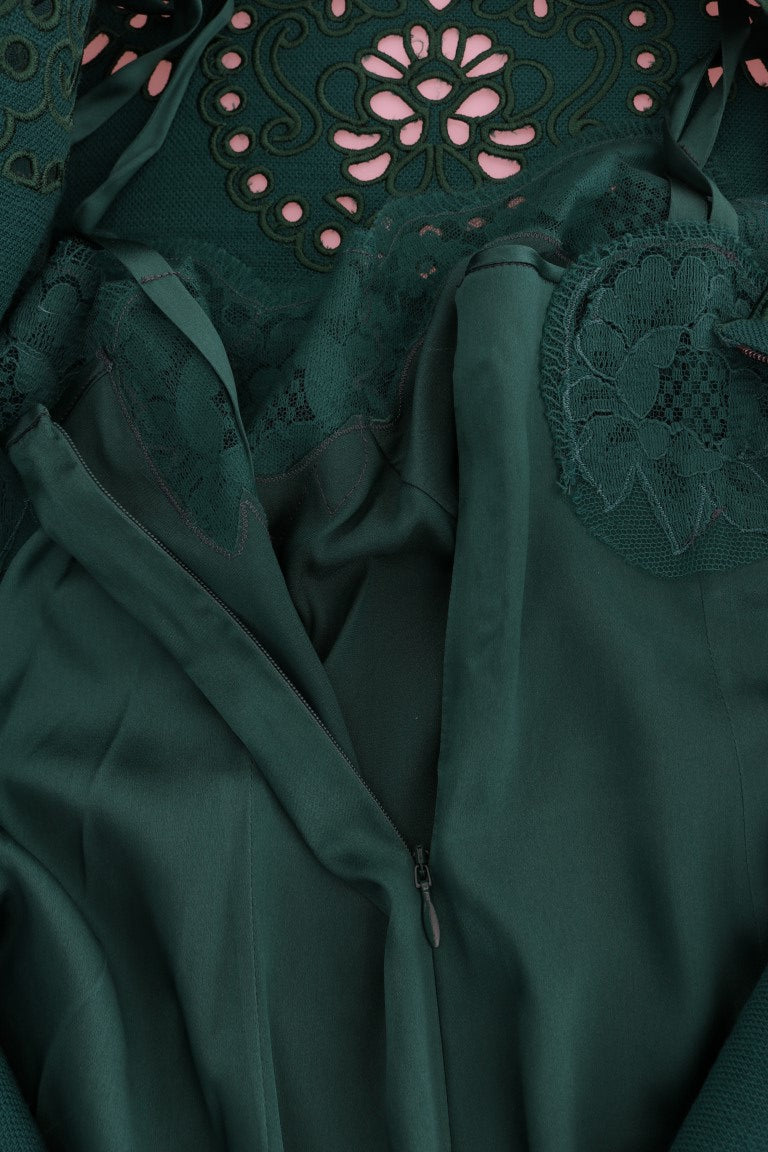 Dolce &amp; Gabbana Robe fourreau trapèze verte élégante