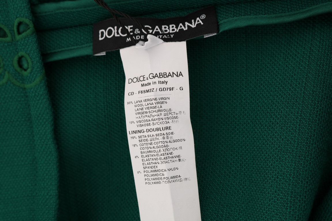 Dolce &amp; Gabbana Robe fourreau trapèze verte élégante