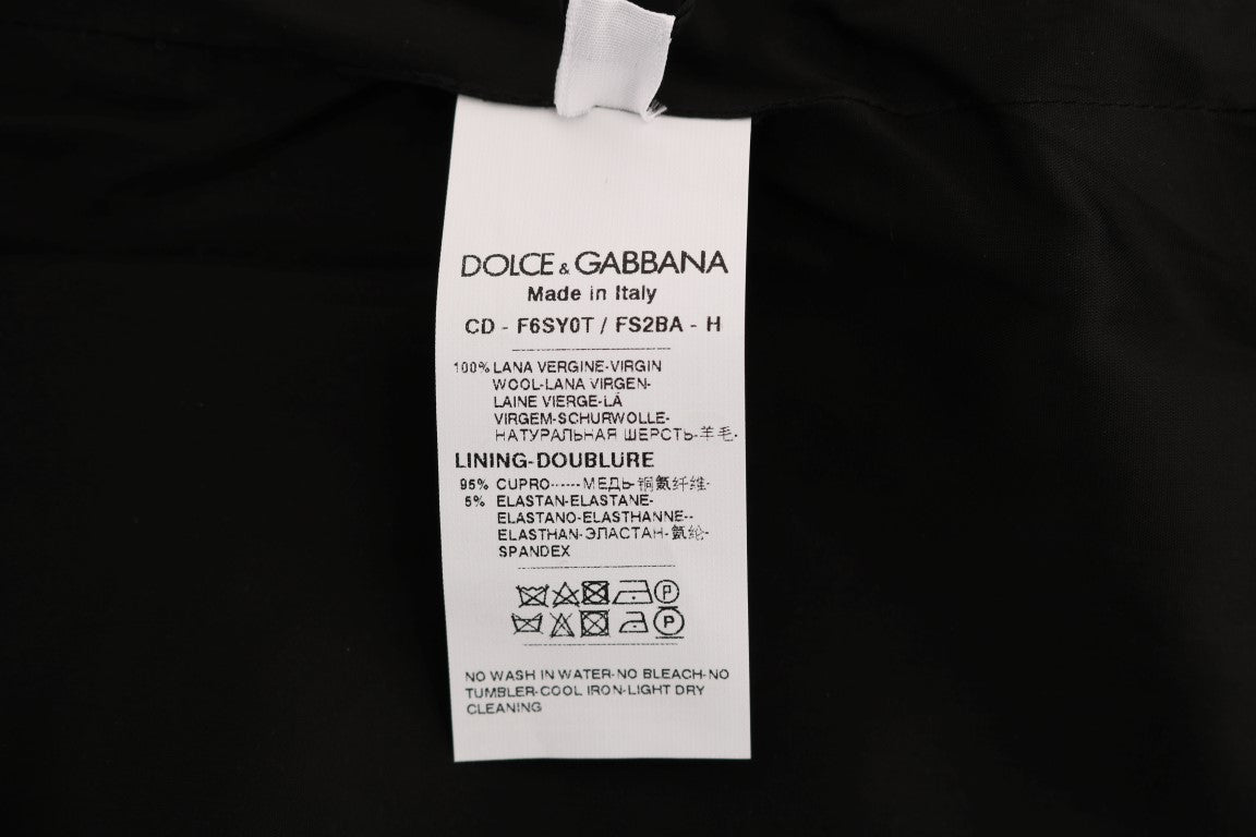 Dolce &amp; Gabbana Chic Robe en laine à pois sans manches