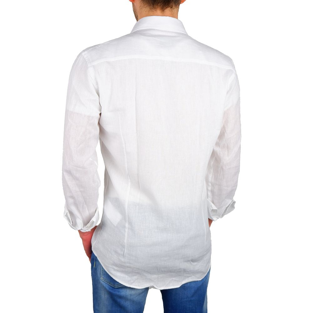 Made in Italy White Cotton Shirt