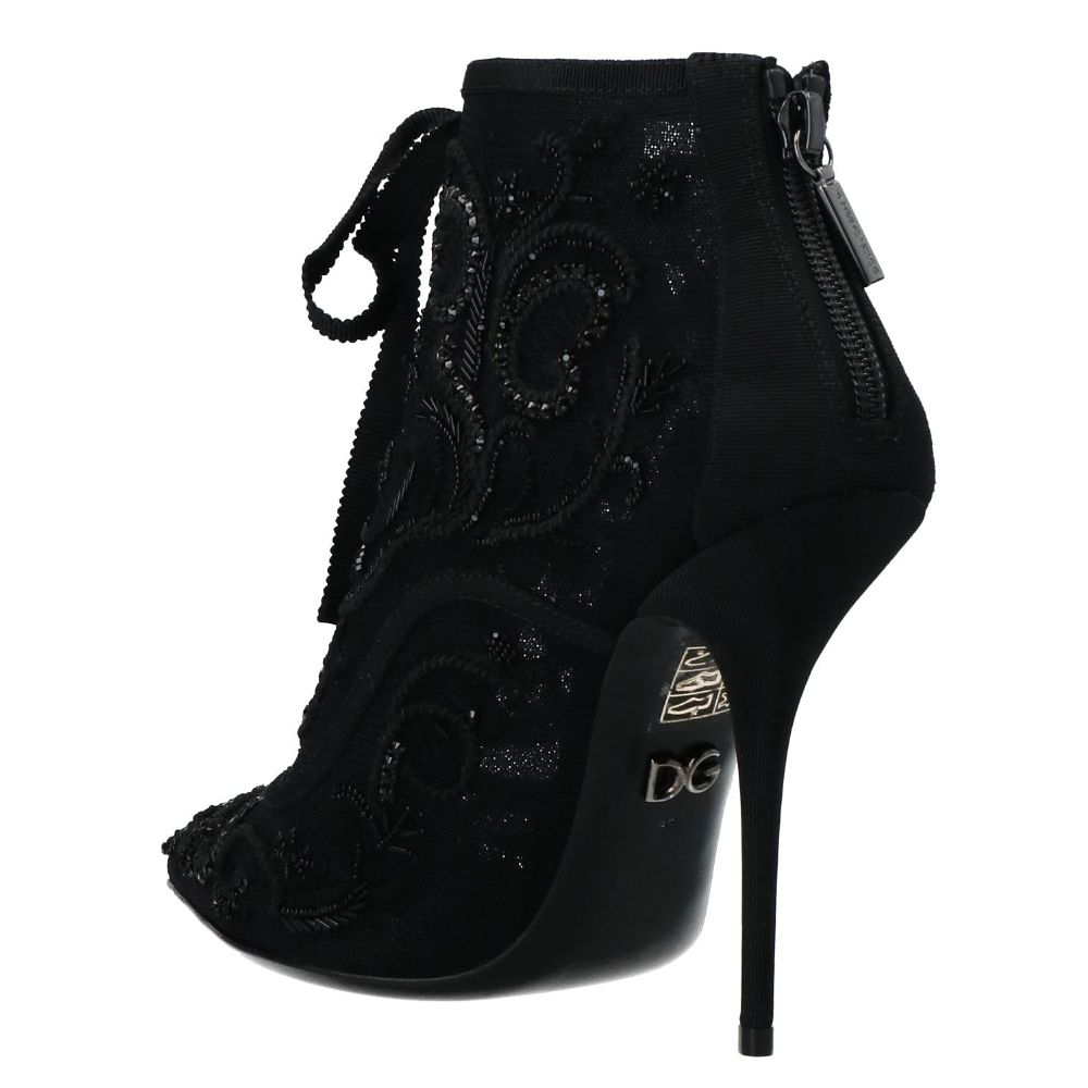 Dolce & Gabbana Black Polyester Boot