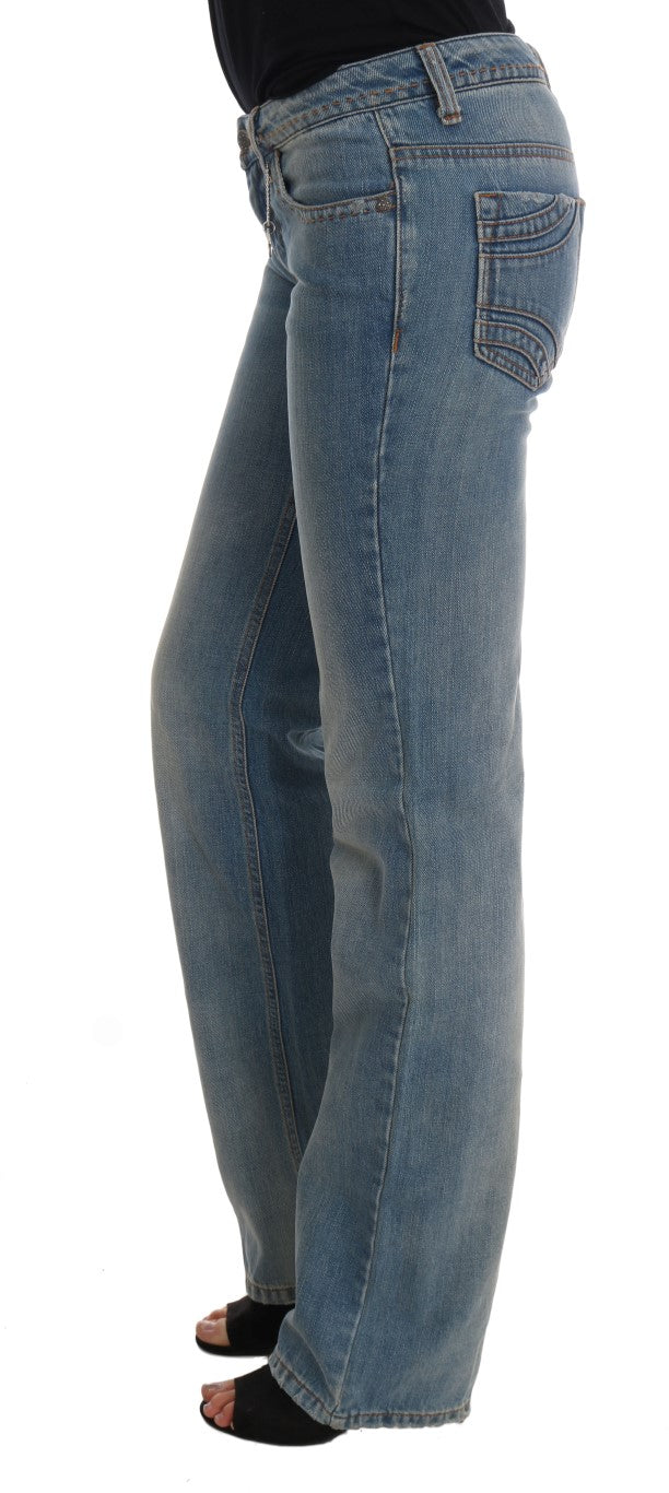 Costume National Chic Jean Droit Bleu Coupe Classique