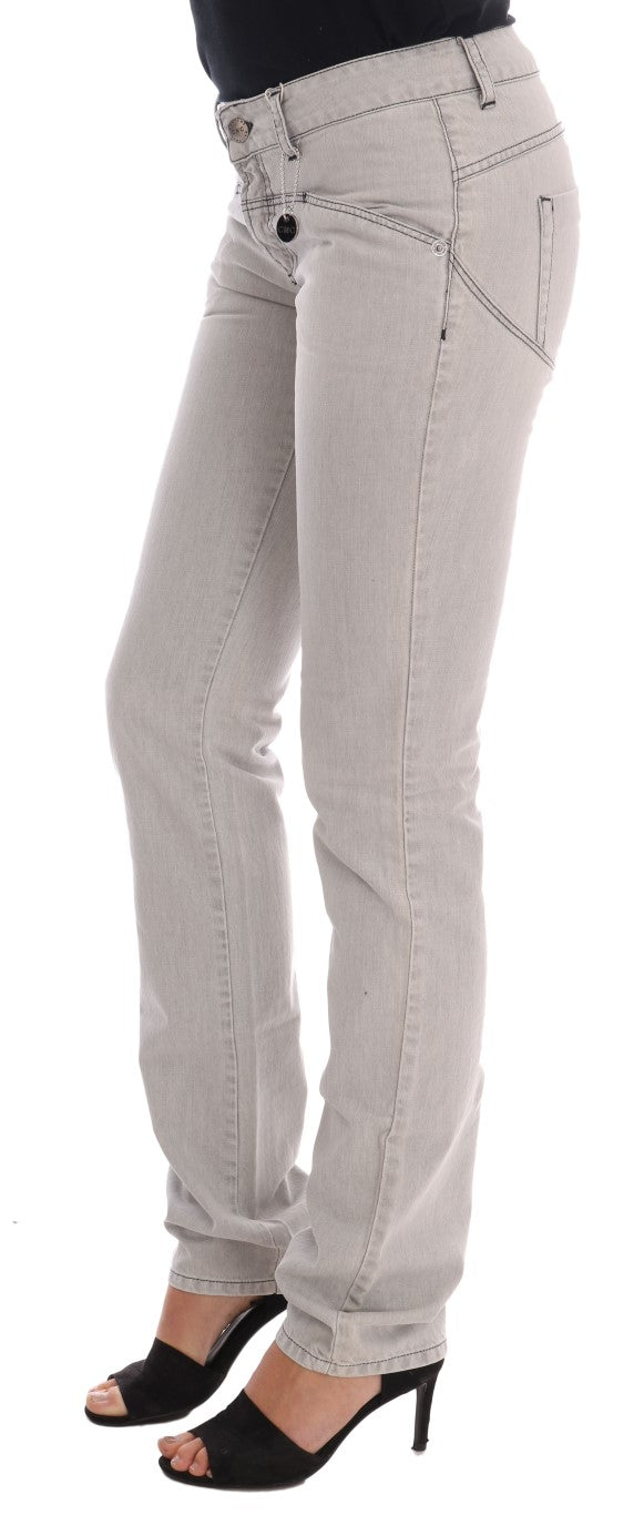 Costume National Sophisticated Gray Super Slim Jeans