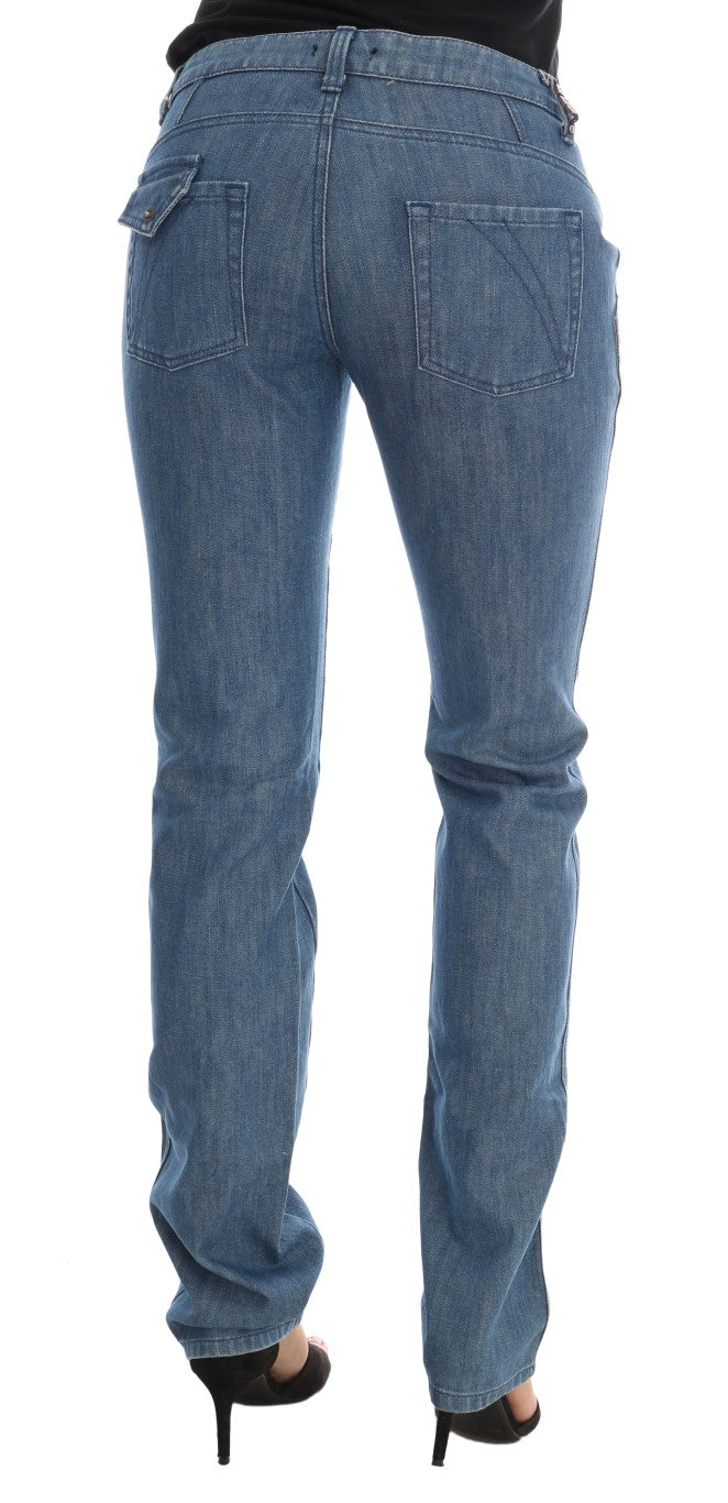 Costume National - Jean super slim en coton délavé bleu