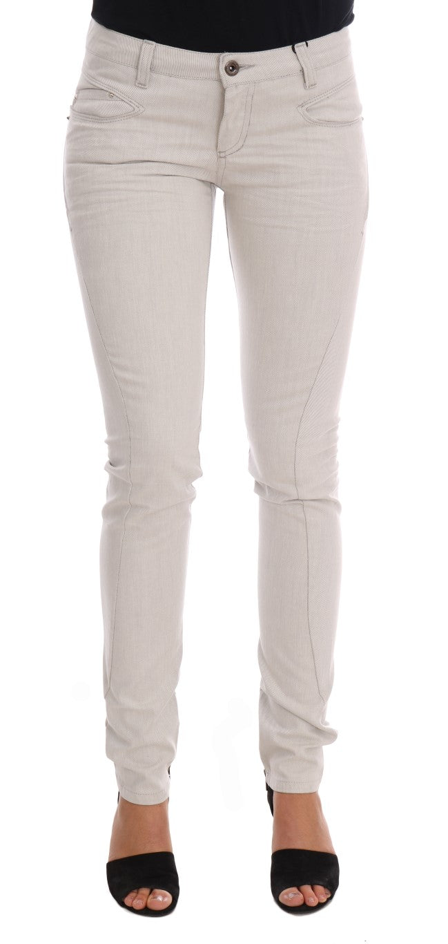 Costume National Chic - Jean slim stretch blanc