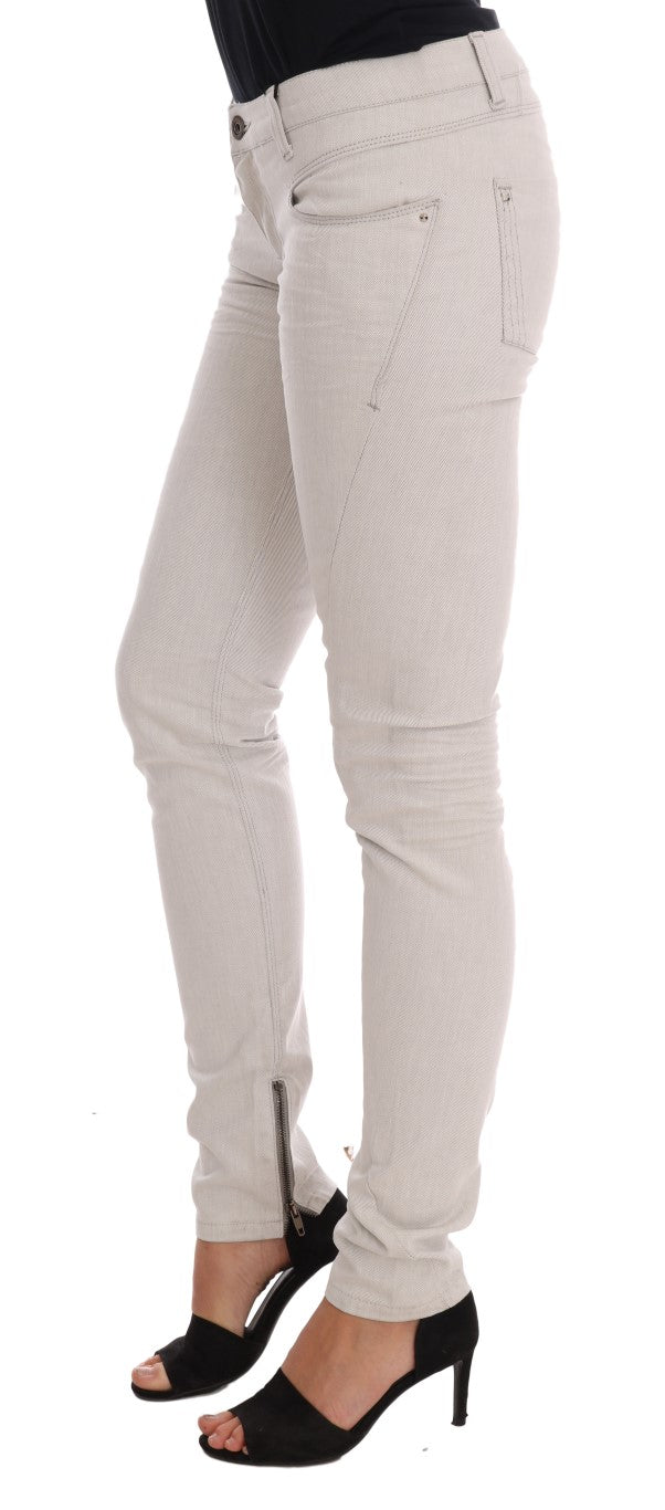 Costume National Chic - Jean slim stretch blanc