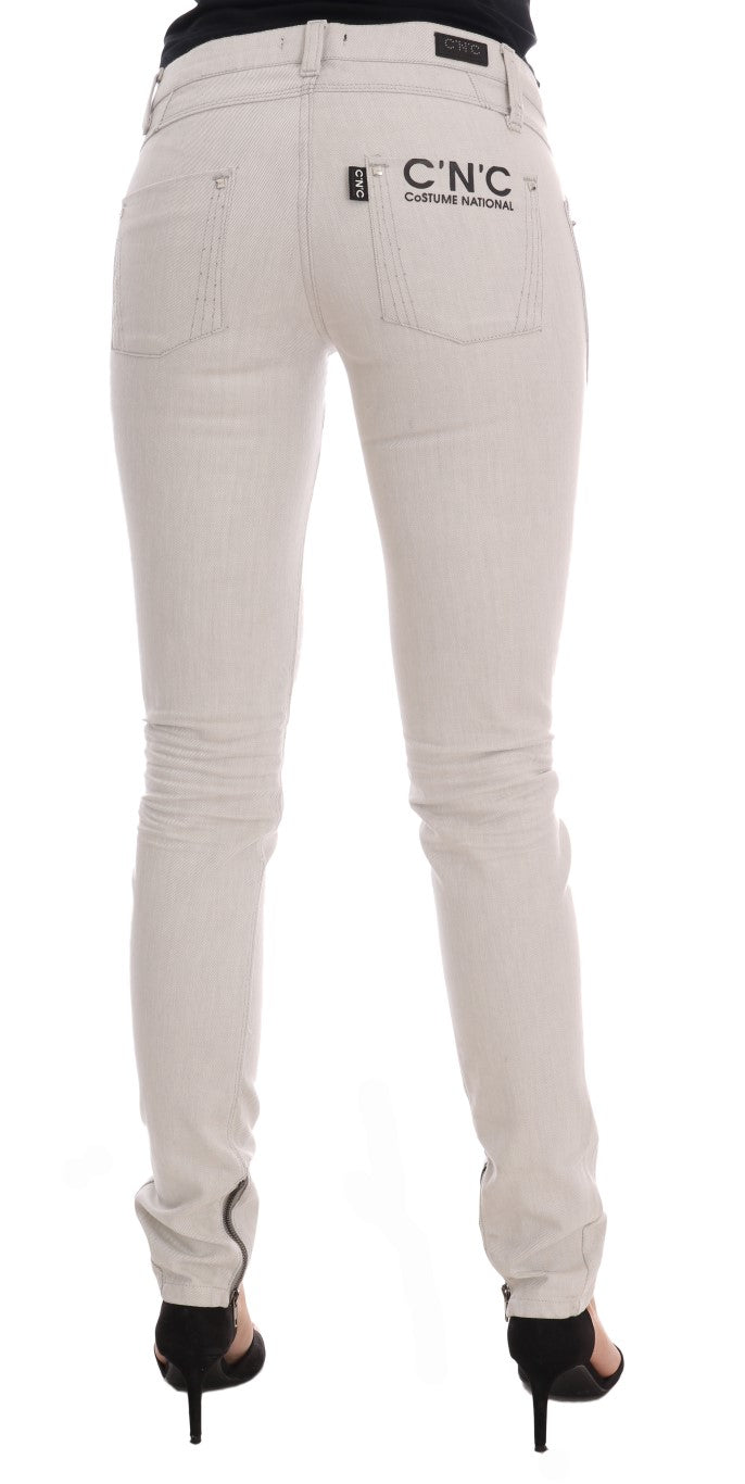 Costume National Chic - Jean slim stretch blanc