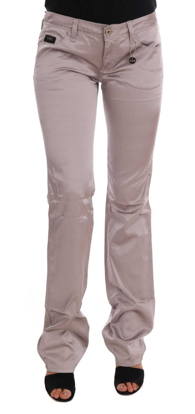 Costume National Chic - Jean slim beige de créateur