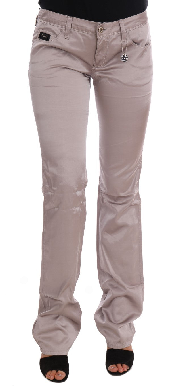 Costume National Chic - Jean slim beige de créateur