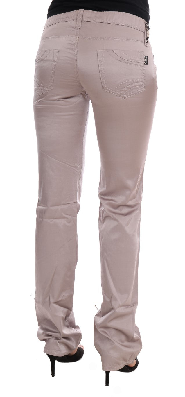 Costume National Chic - Jean slim beige de créateur