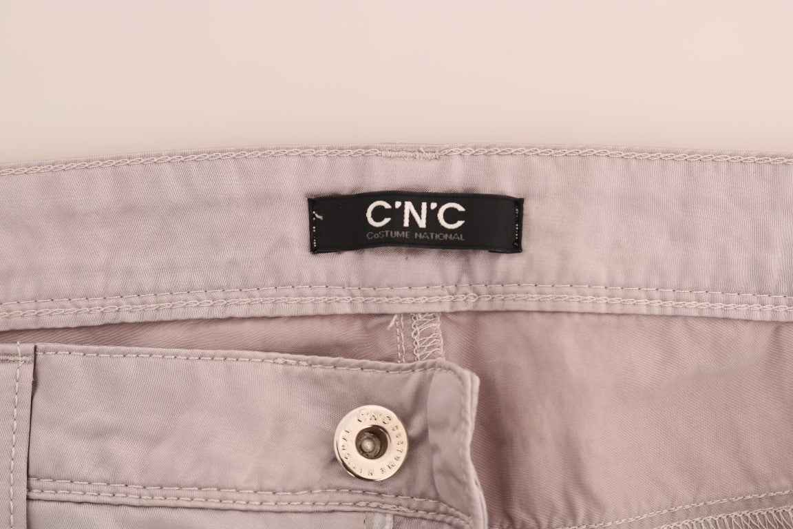 Costume National Chic - Jean slim beige de créateur