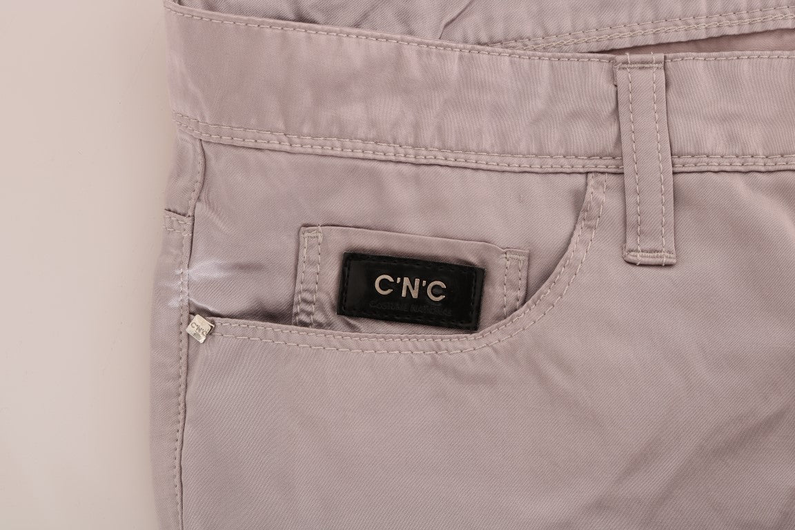 Costume National Chic - Jean slim beige de créateur