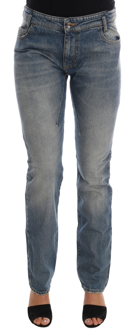 Costume National Chic Blue Slim Fit Designer Jeans