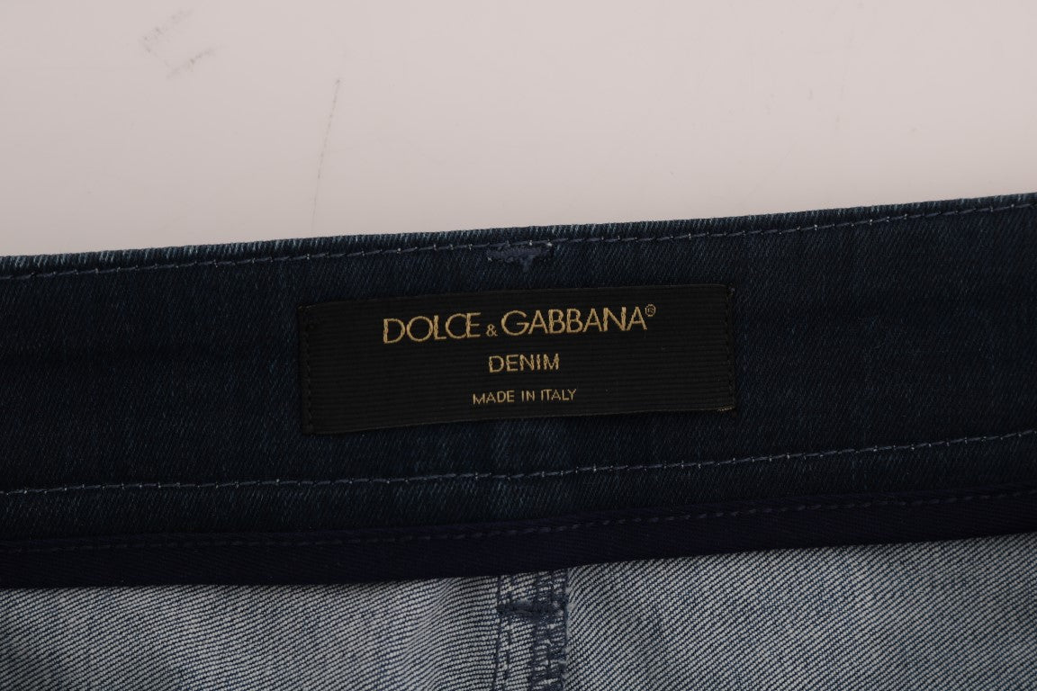 Dolce &amp; Gabbana Chic Mini-jupe en jean bleu