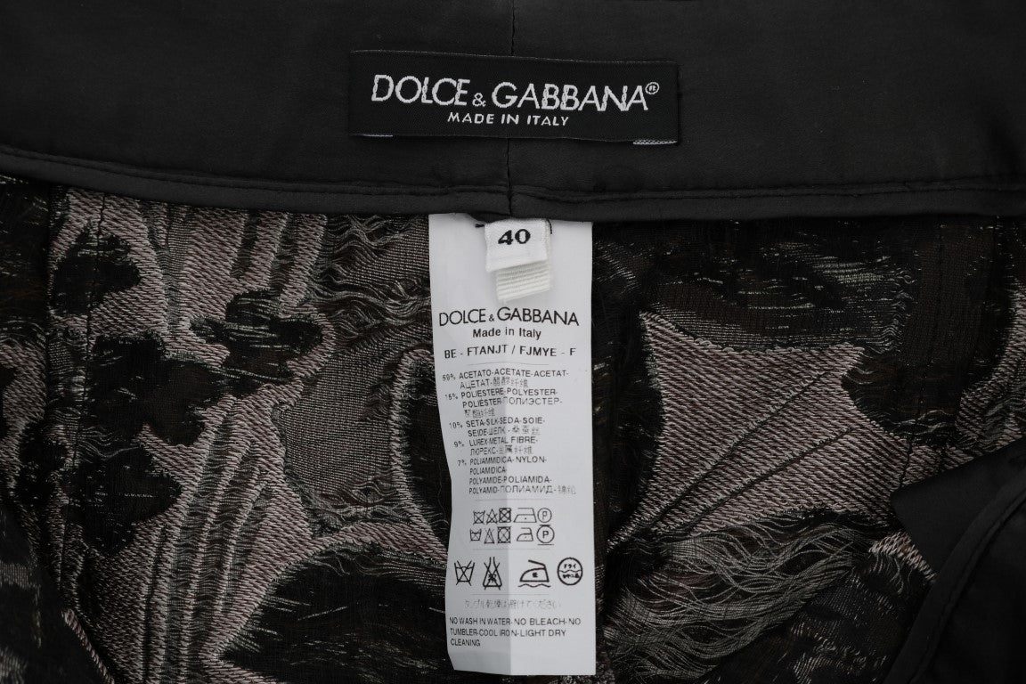 Dolce &amp; Gabbana Short élégant en brocart taille haute