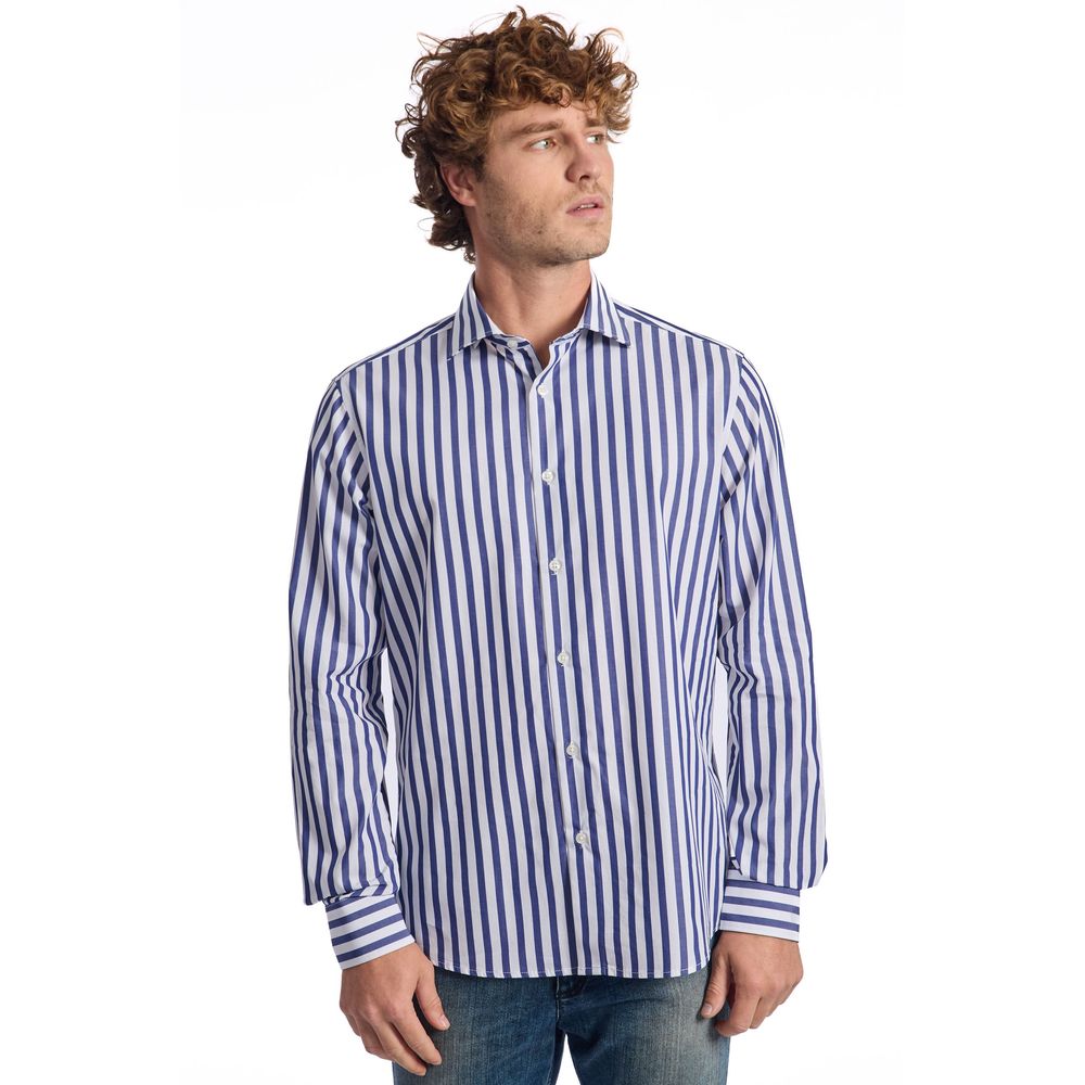 Baldinini Trend Blue Cotton Shirt