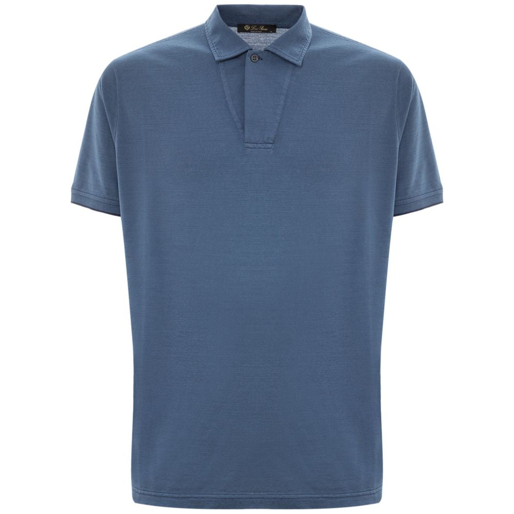 Loro Piana Light Blue Cotton Polo Shirt