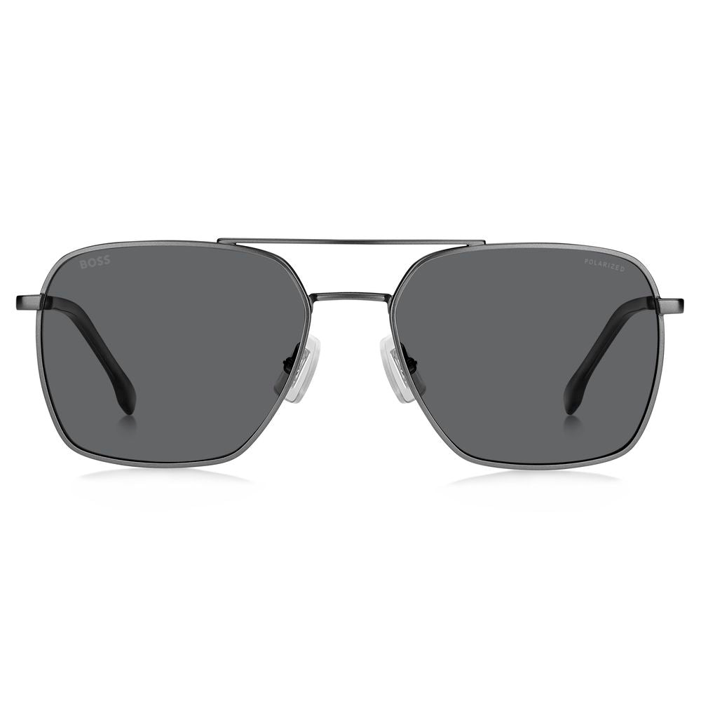 Hugo Boss Gray Metal Sunglasses