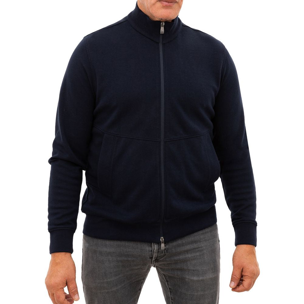 Corneliani Blue Cotton Sweater