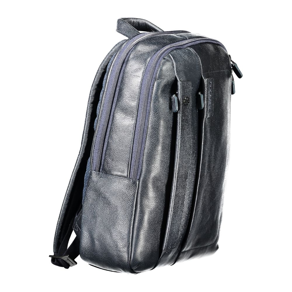 Piquadro Blue Leather Backpack