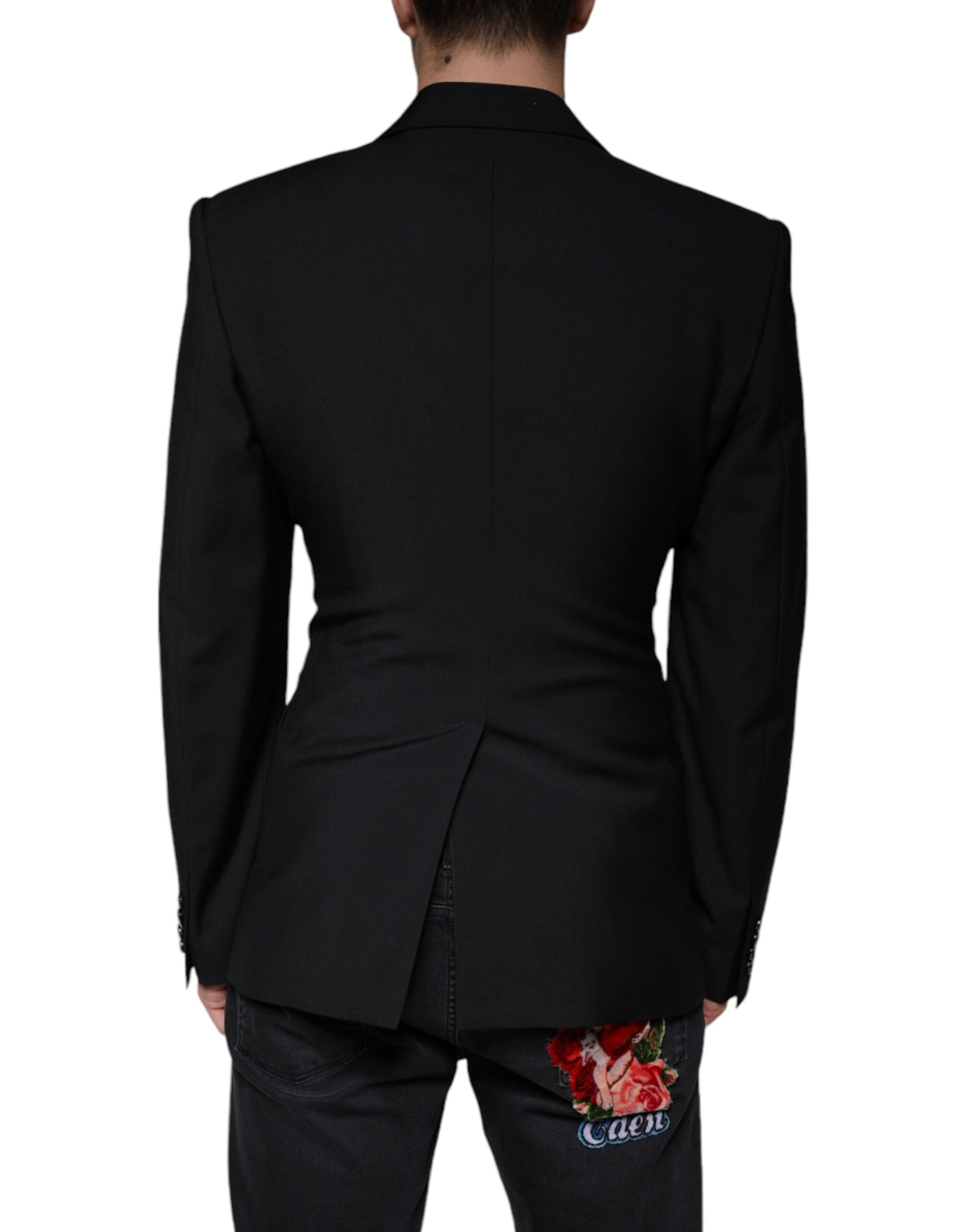 Dolce & Gabbana Black White Single Breasted Dress Blazer