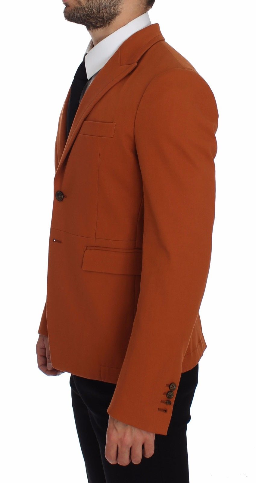 Dolce &amp; Gabbana Blazer décontracté orange élégant en coton mélangé