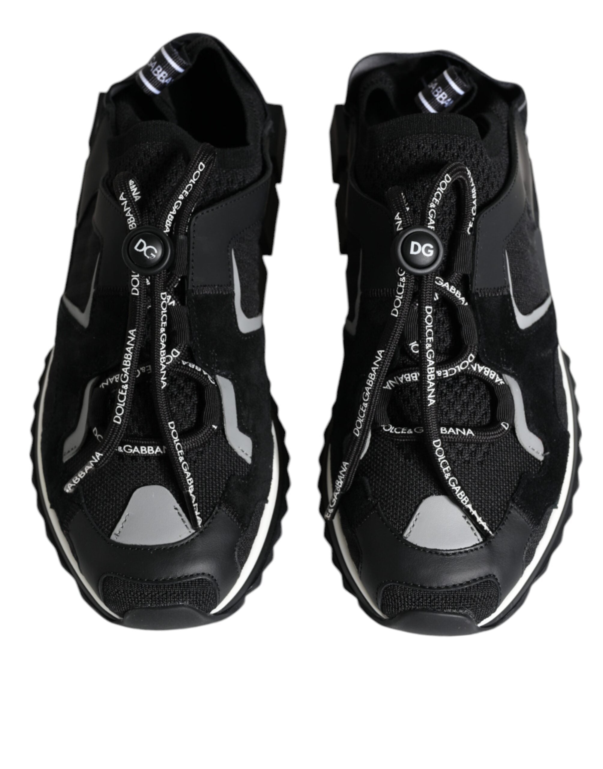 Dolce & Gabbana Black Mesh Sorrento Trekking Sneakers Shoes