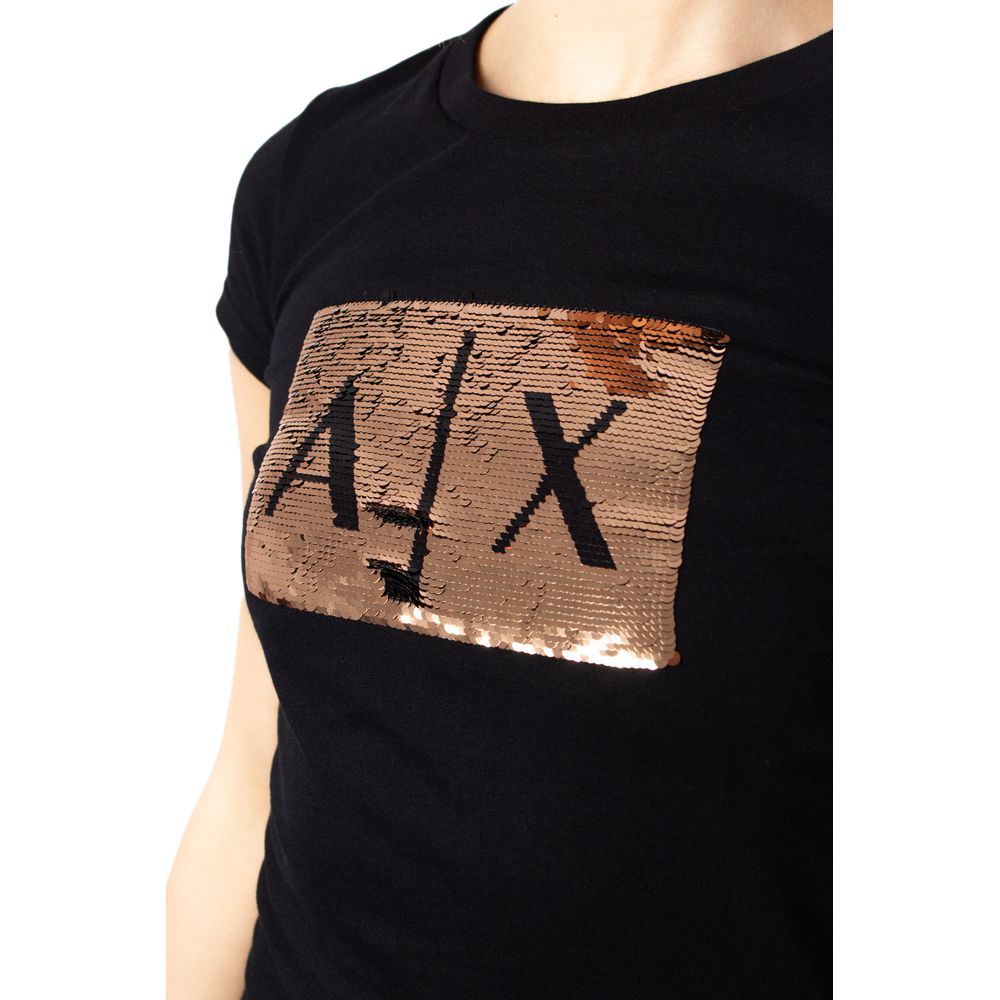 Armani Exchange Black Cotton Tops & T-Shirt