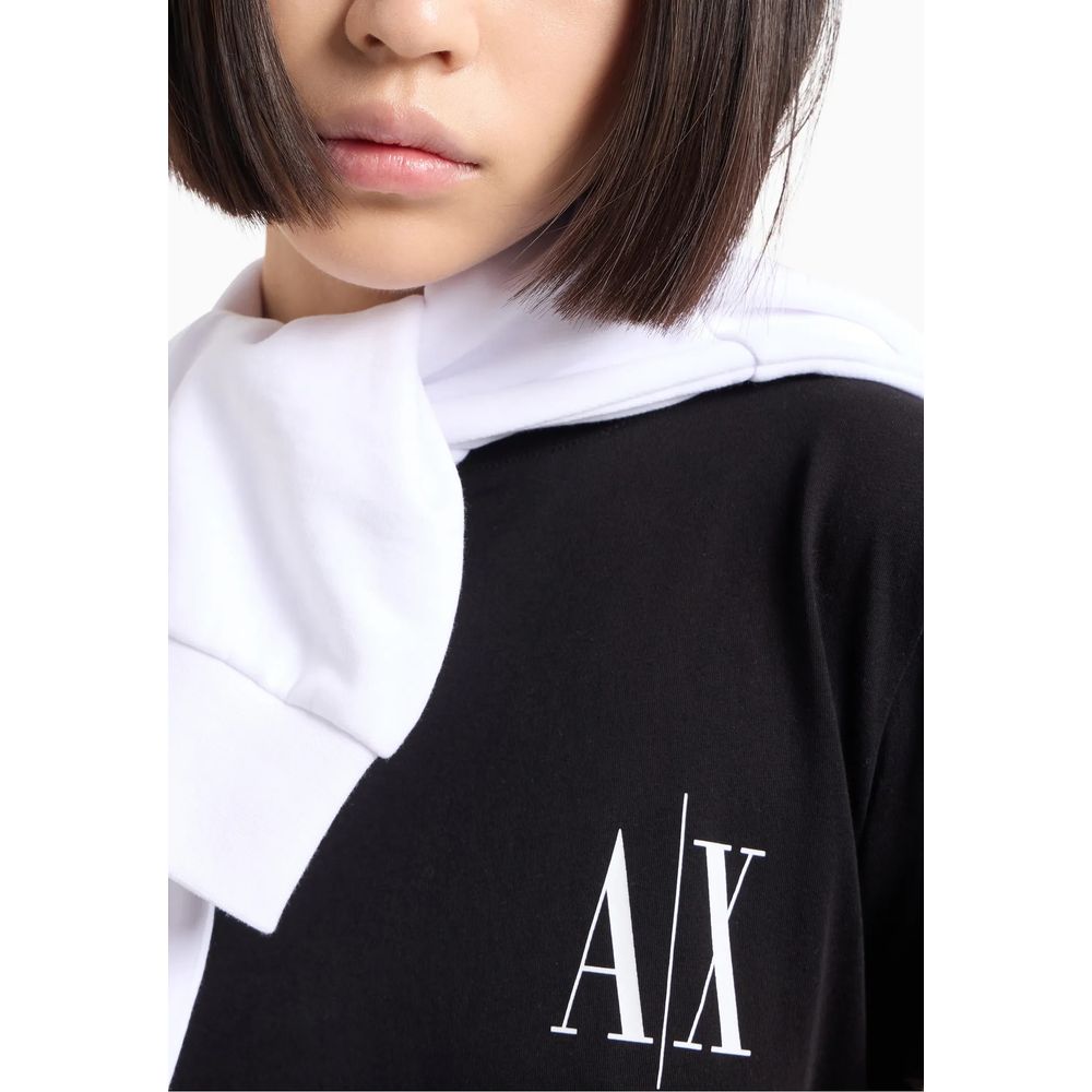 Armani Exchange Black Cotton Tops & T-Shirt