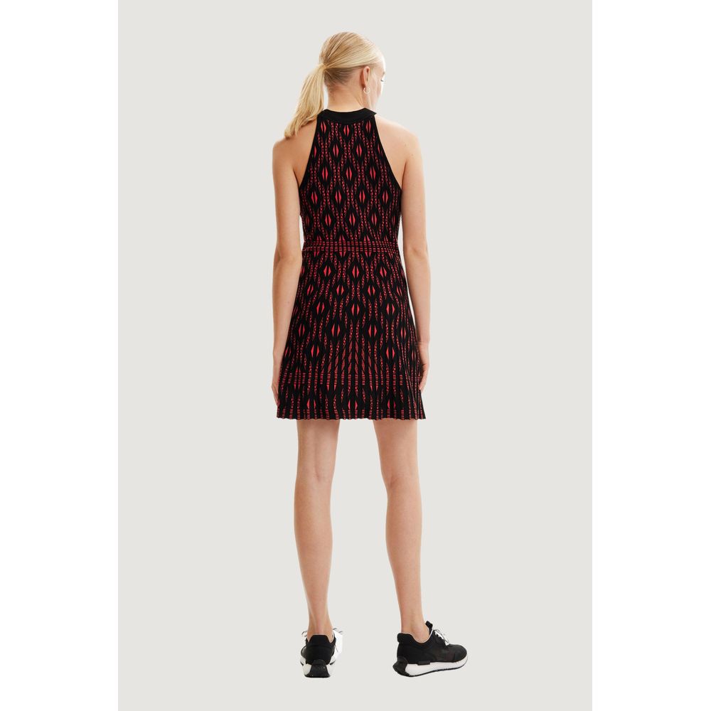 Desigual Red Viscose Dress