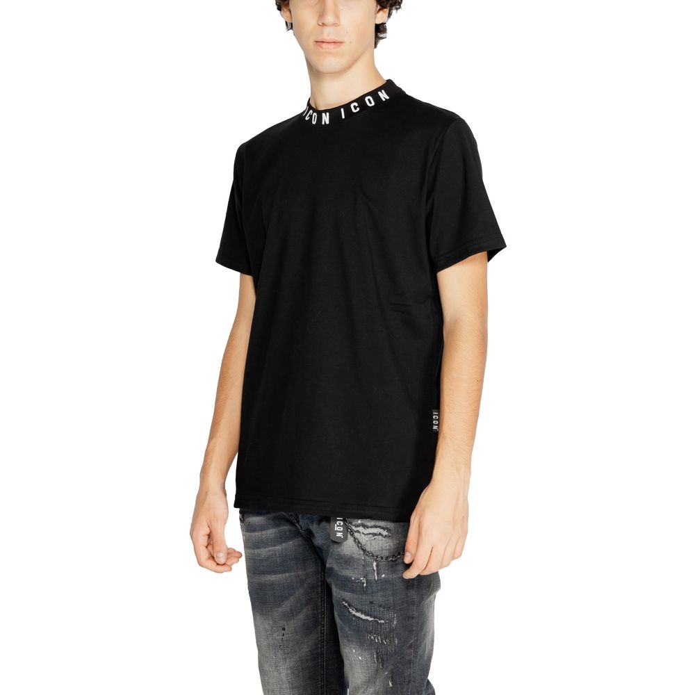 Icon Black Cotton T-Shirt