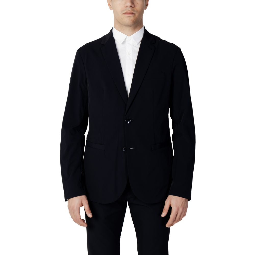 Armani Exchange Blue Cotton Blazer