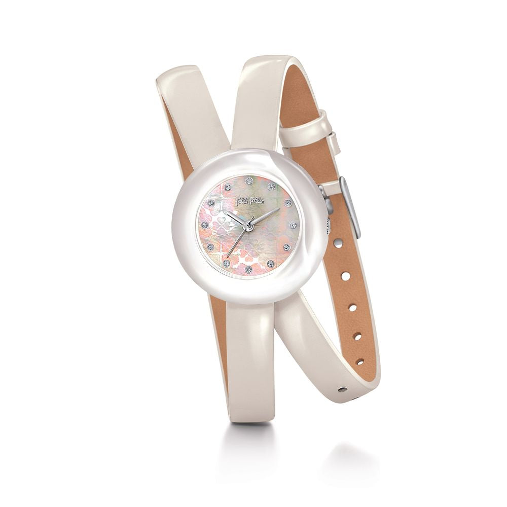 Folli Follie White Leather Watch