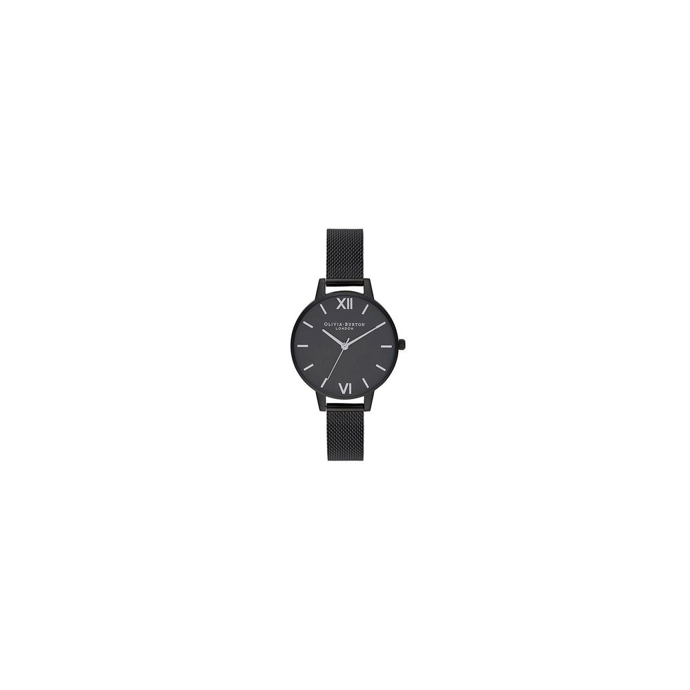 Olivia Burton Black Steel Watch