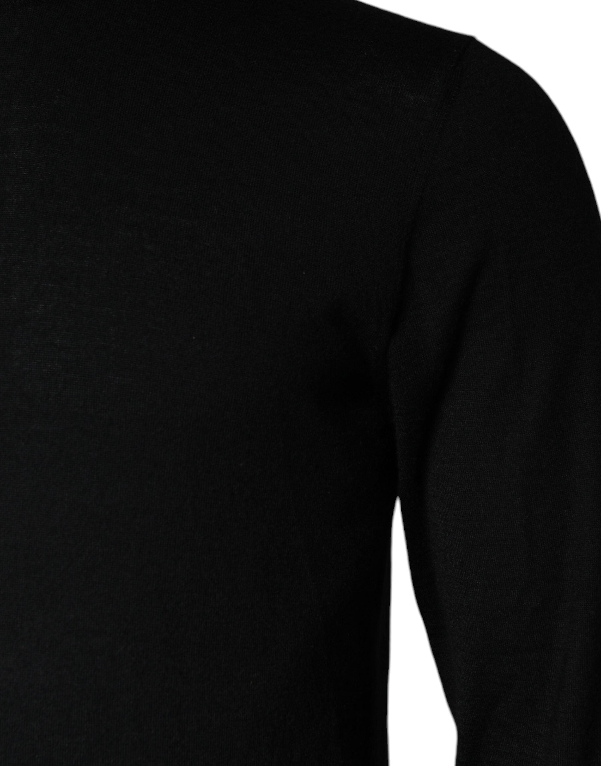 Dolce & Gabbana Black Long Sleeve Turtleneck Pullover Sweater