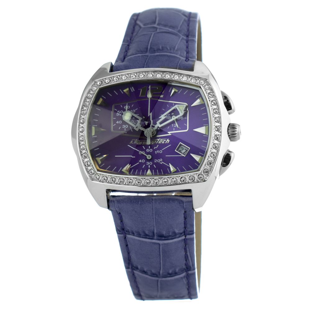 Chronotech Purple Leather Watch