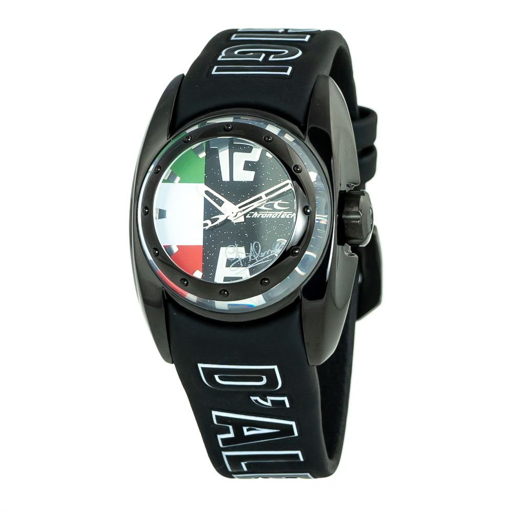 Chronotech Black Rubber Watch