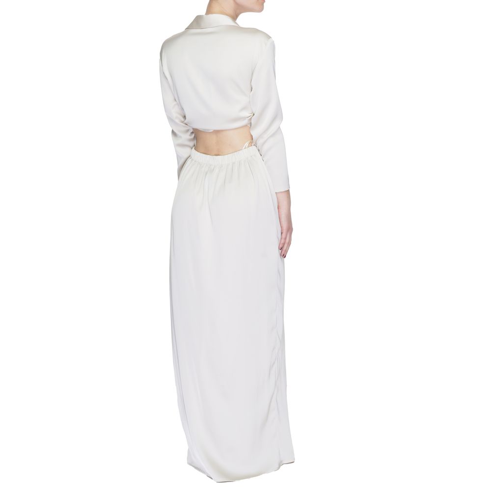 Sandro Ferrone Beige Polyester Dress