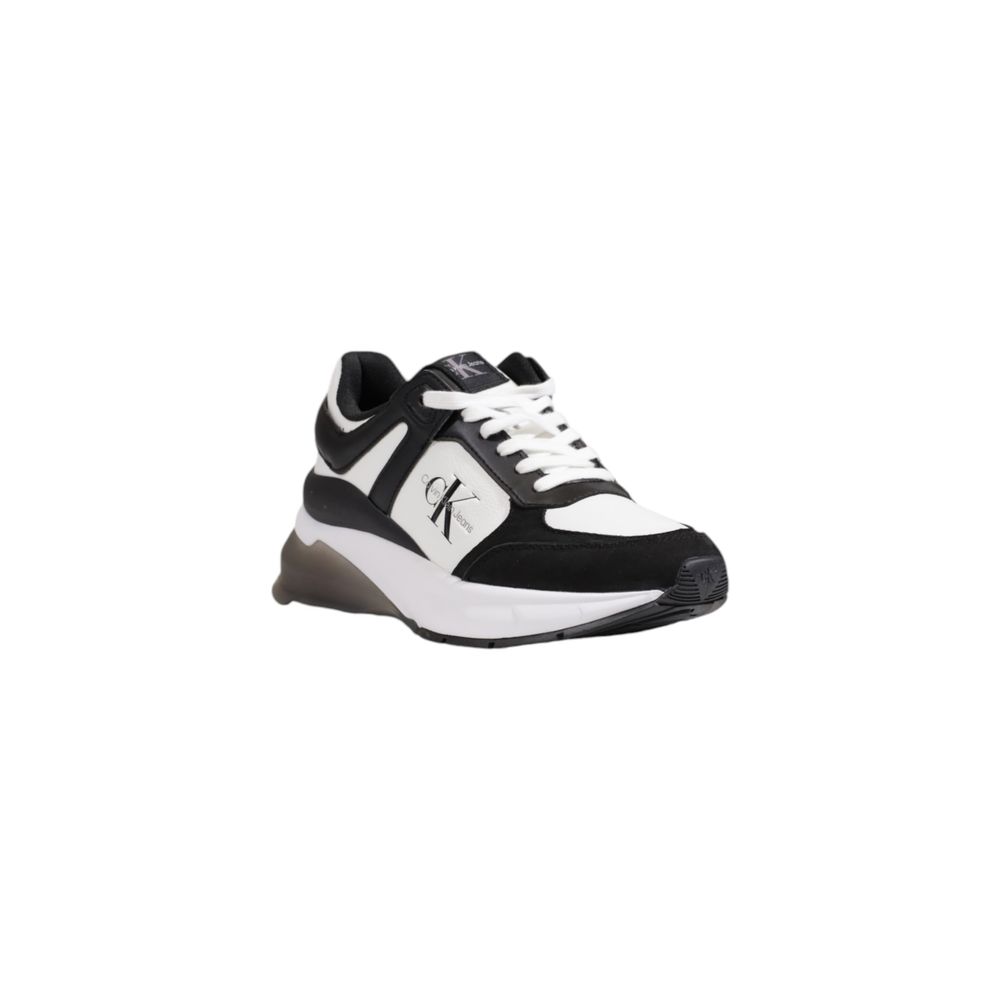 Calvin Klein Black And White Leather Sneaker