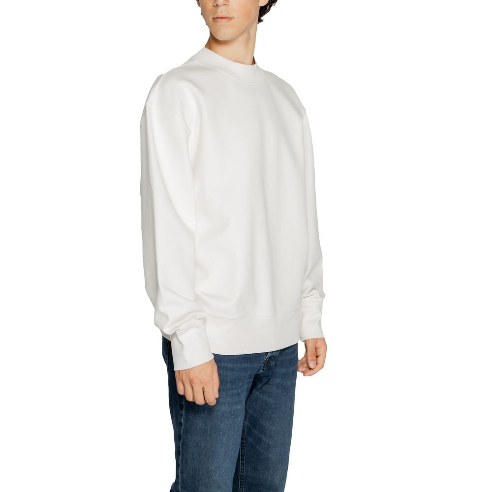 Calvin Klein Jeans White Cotton Rigenerato Sweater