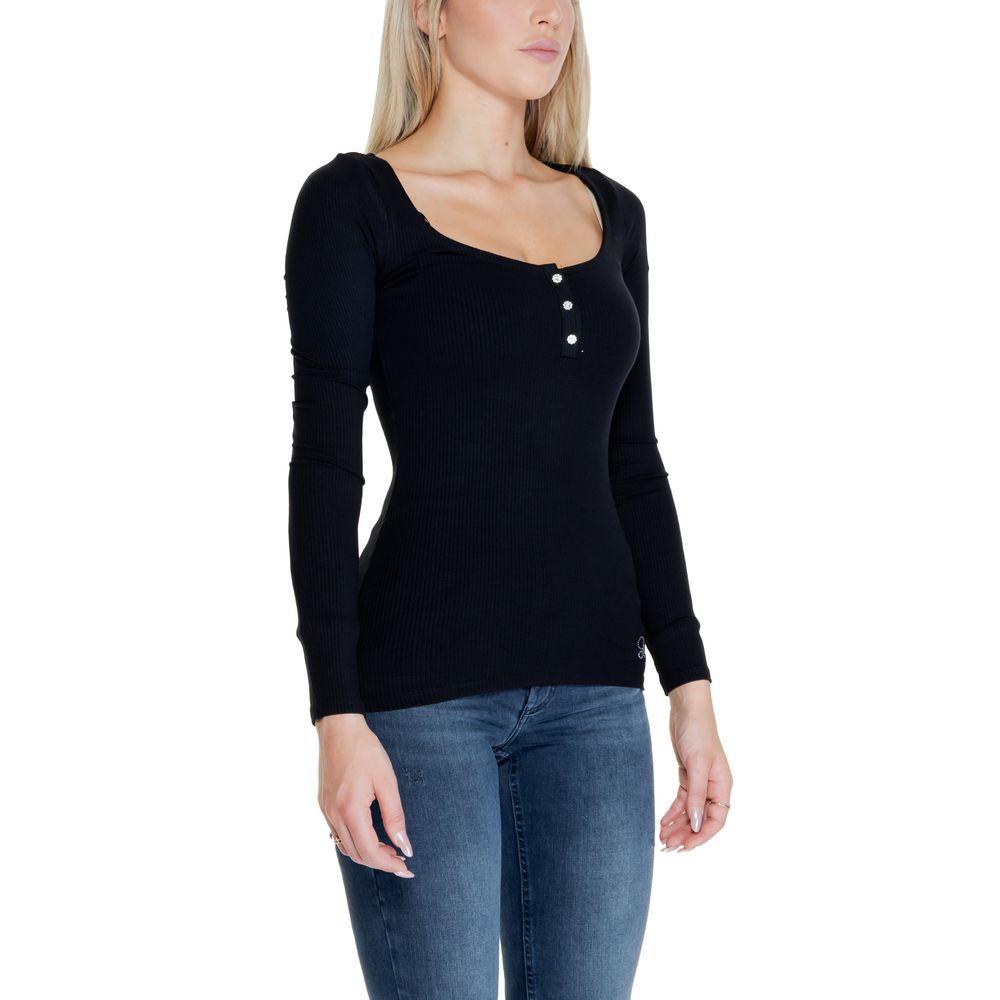 Guess Black Cotton Tops & T-Shirt