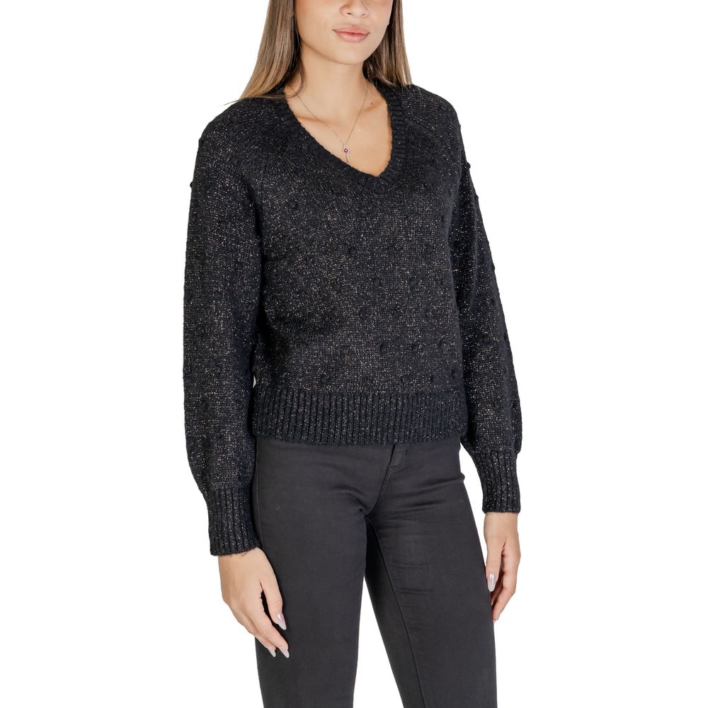 Vila Clothes Black Polyester Sweater